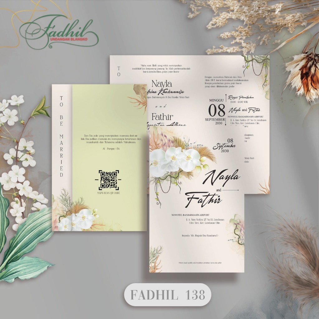 Blangko Undangan Pernikahan - Blangko Undangan Nikah Kosongan Fadhil 138