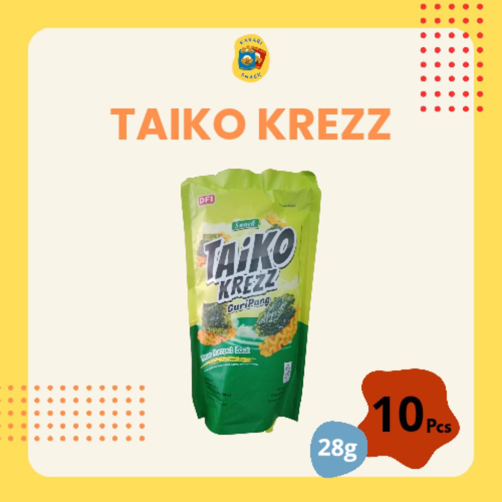 

RS Snack TAIKO KREZZ GuriPang (28g) Rasa Rumput Laut isi 10pcs
