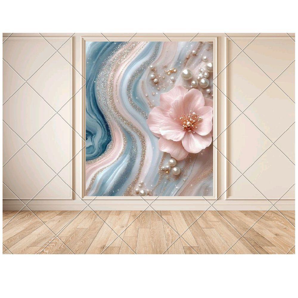 Wallpapper Motif Marmer Pinkis | Bahan Kertas Vinyl