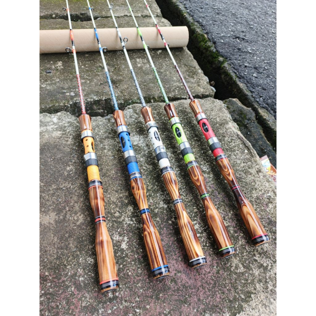 Joran udang set custom/ joran murah/ joran rainbow