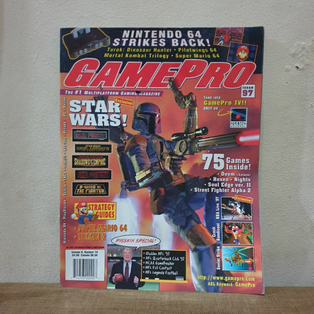 Majalah Game Import Vintage GAME PRO Cover Star Wars 1997