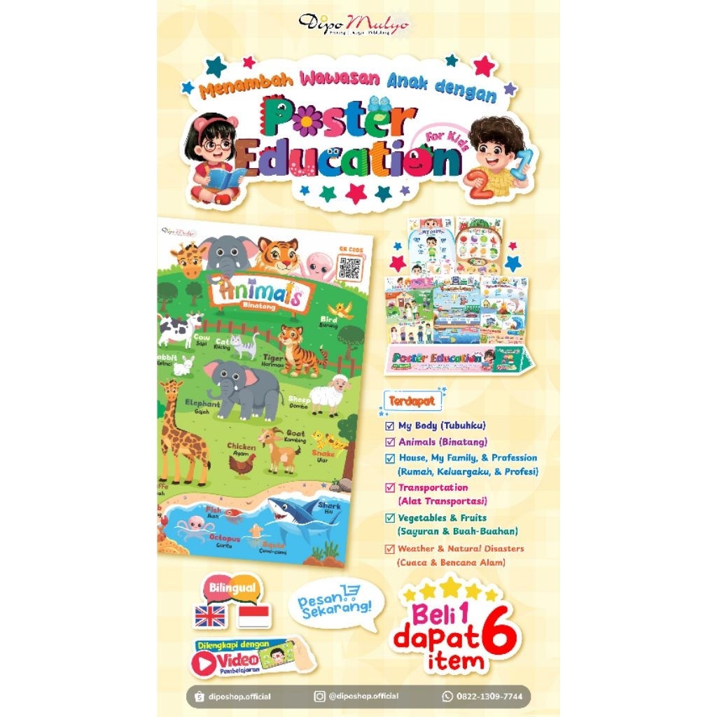 POSTER EDUKASI ANAK SERI TEMATIK