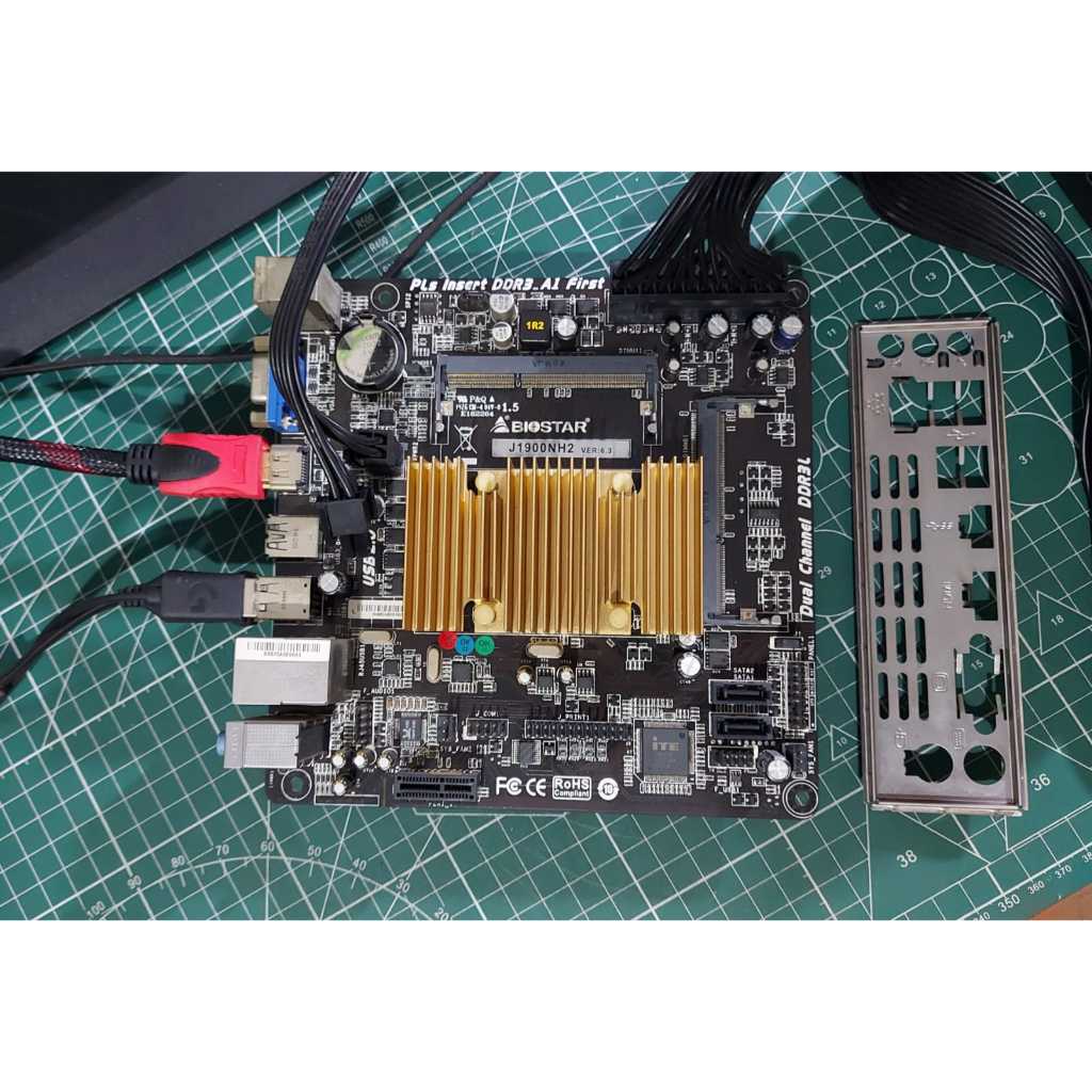 Motherboard Mini itx Biostar J1900NH2 Onboard Processor Ram 2GB