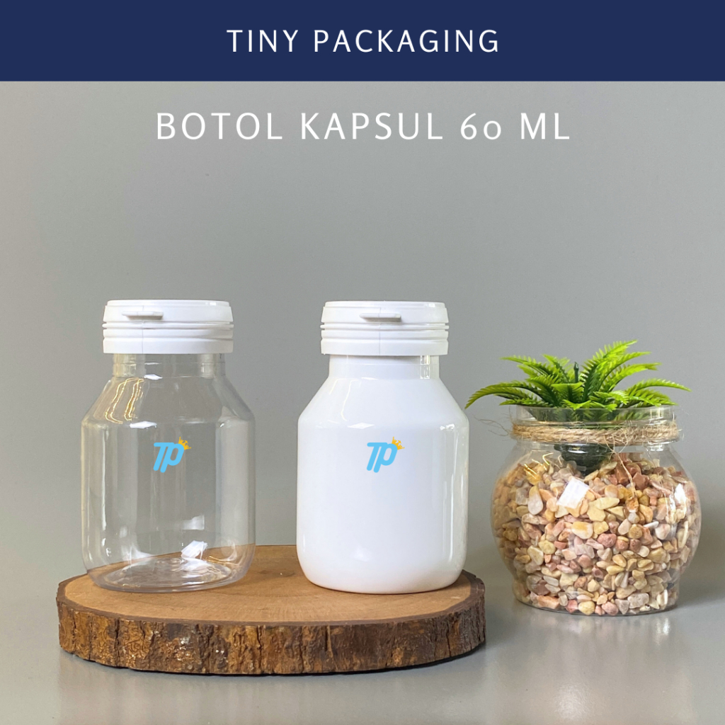 Botol Kapsul 60 ml | Botol Obat 60 ml | Botol Plastik PET 60 ml