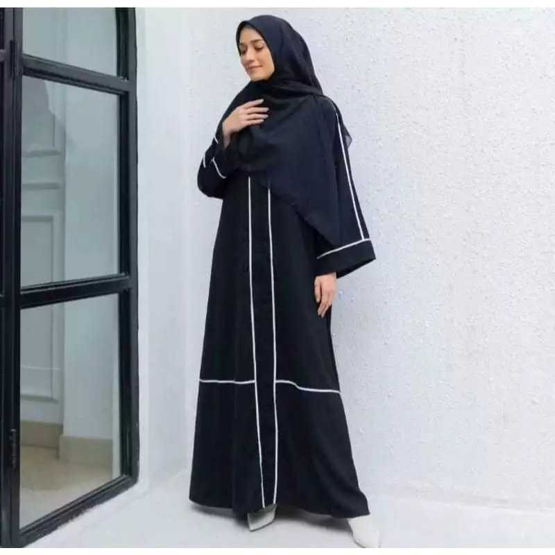 ABAYA ASMAH GAMIS DRESS ARAB SAUDI ABAYA ASHIMAH MINIMALIS EXCLUSIVE BAHAN CEINKLE AIRFLOW IMPORT