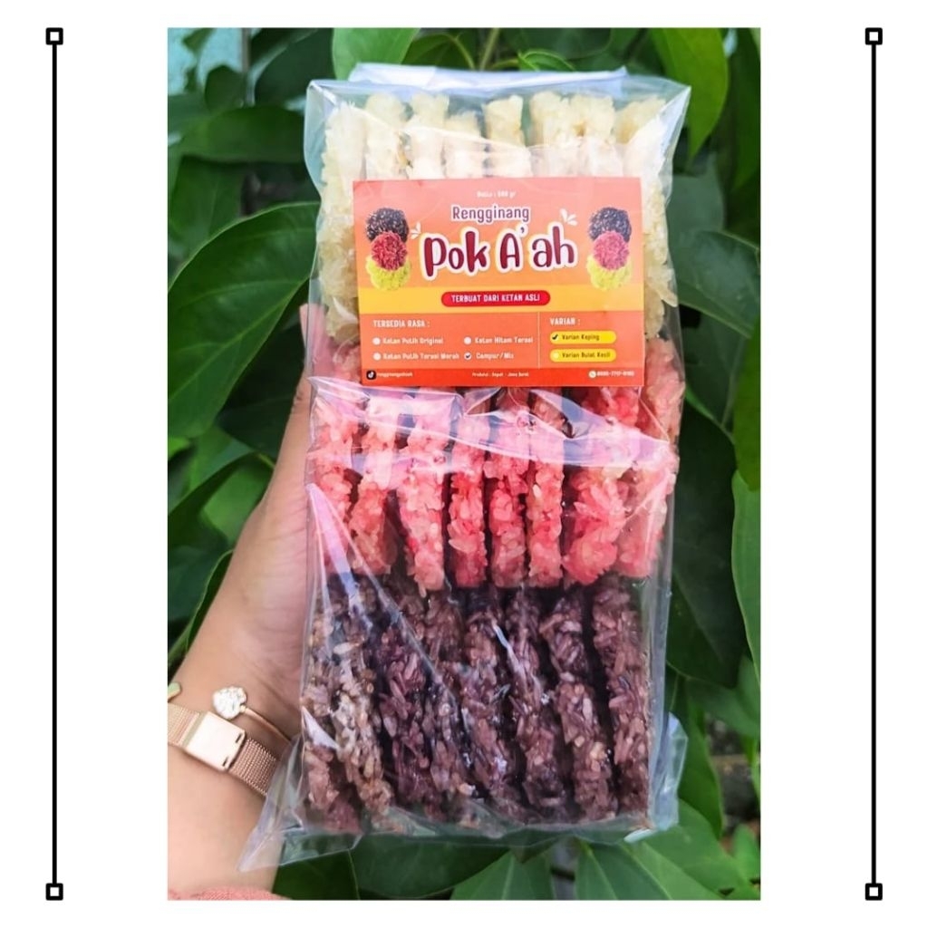 

Rengginang Mentah (JUMBO KETAN CAMPUR isi 26-30 keping) Pok A'ah DEPOK Ketan Putih Hitam Asli Terasi Merah Bawang Putih Tanpa Dijemur Lagi Murah Makanan Cemilan Food Siap Goreng Enak Krispi COD Tanpa Pewarna