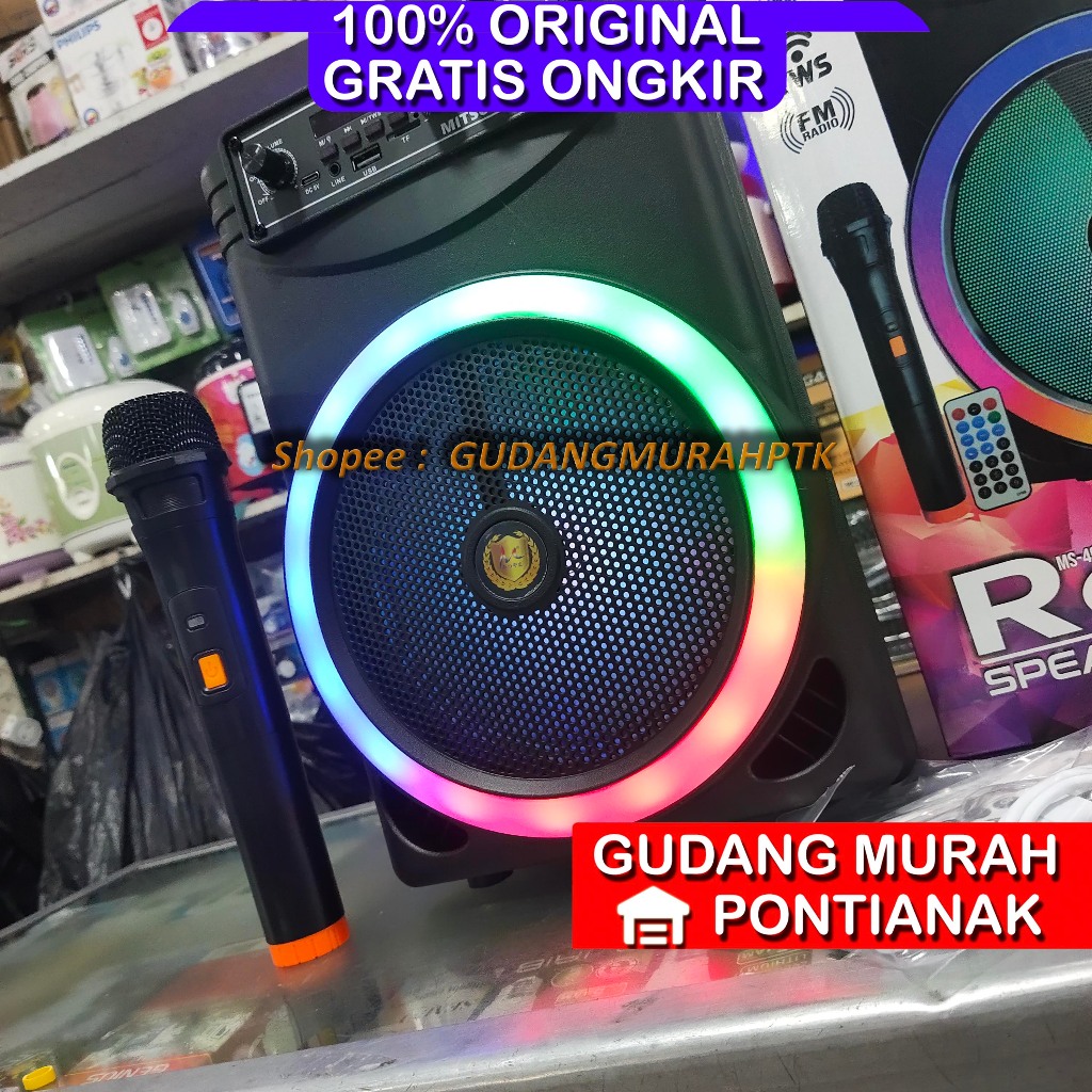 Speaker Bluetooth Mitsuyama Salon mic Wireless RGB USB Memory MS-4020 BT ROCKER