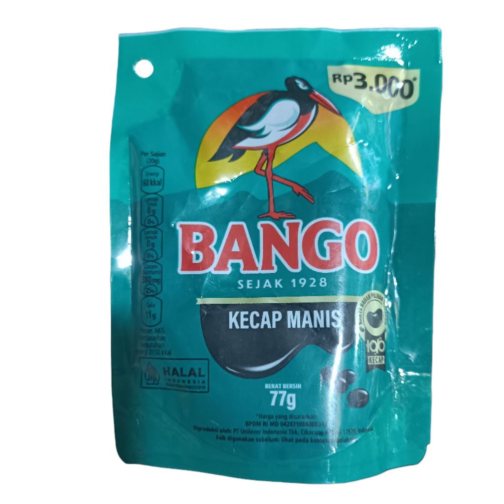 

Kecap Manis Bango 77gr Kedelai Hitam Kecap Manis Ukuran Kecil