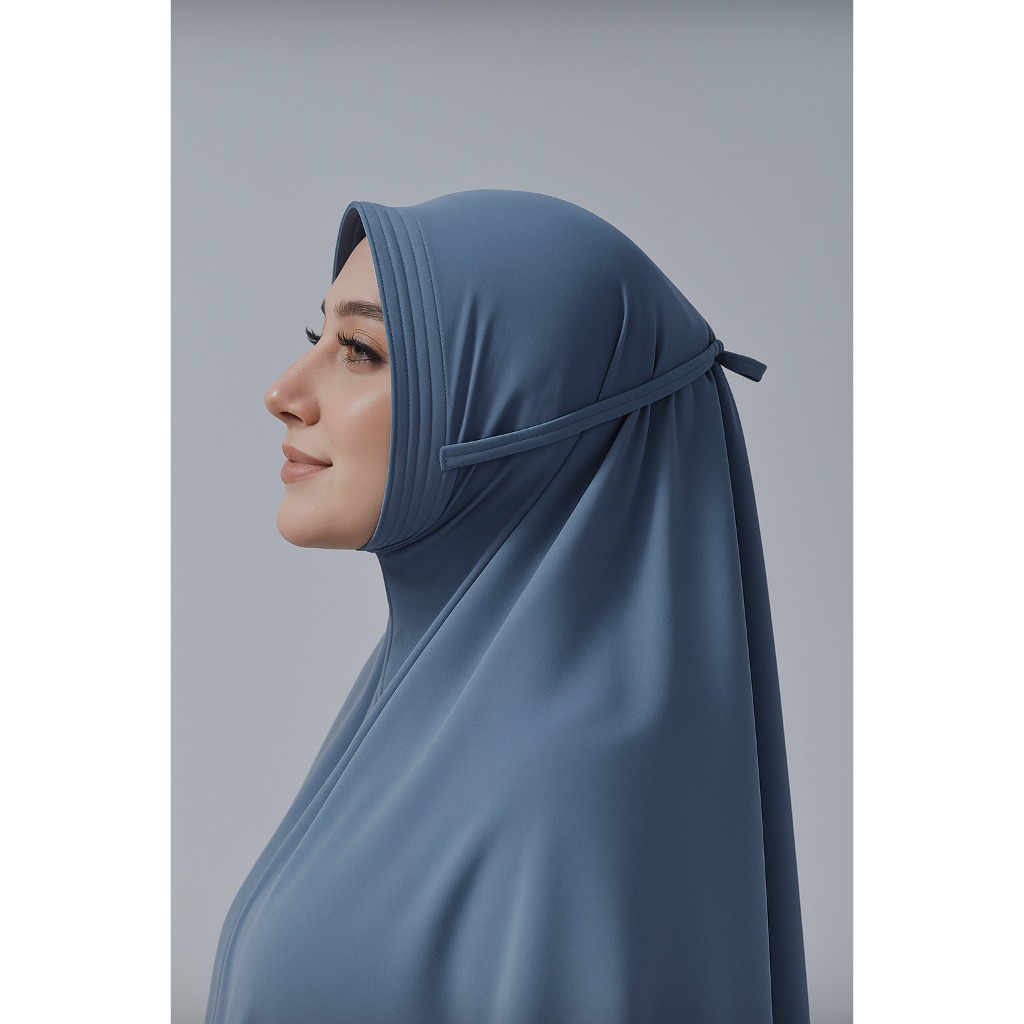 JUMA Hijab Instan Syria Jilbab Tali Non Pad Wanita Muslimah Jersey Premium Harian