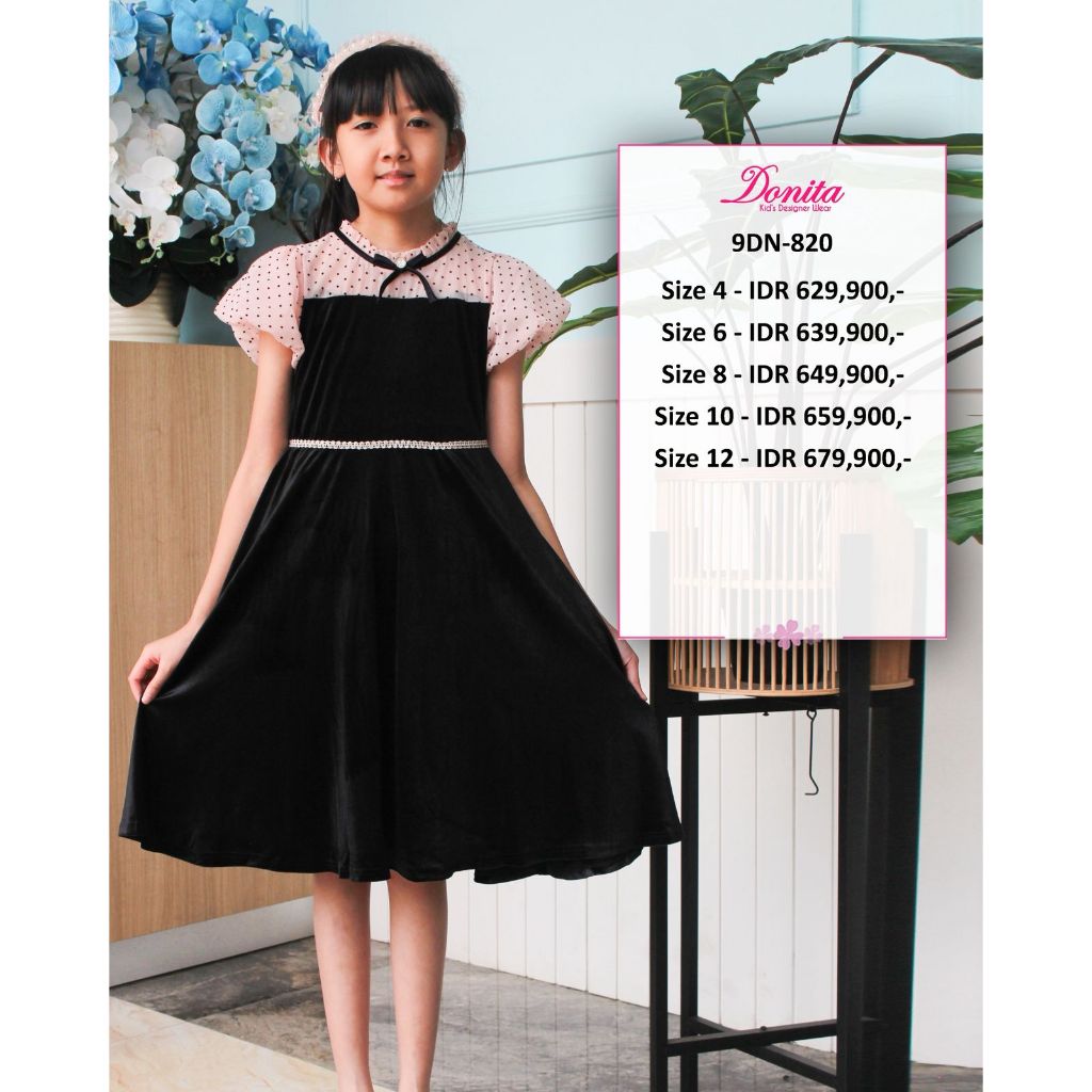 DRESS PARTY ANAK PEREMPUAN BRAND DONITA DN 820