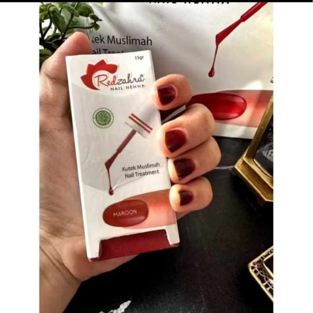 Kutek Red Zahra Nail Henna Maroon