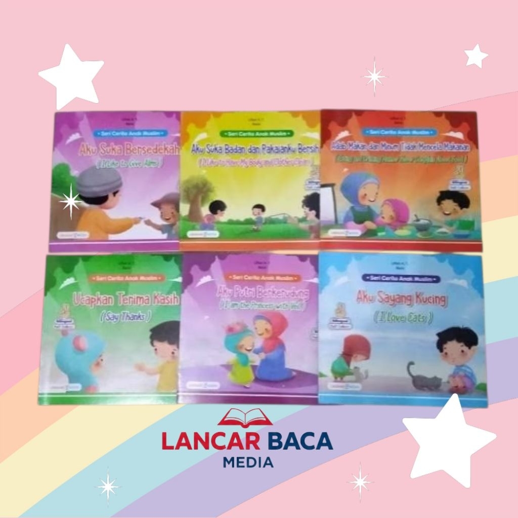Buku seri cerita anak muslim satu paket isi 6 Lingkar Media