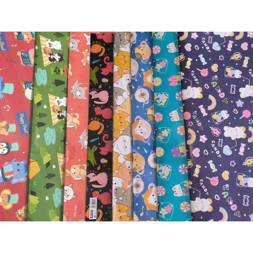 

Kertas kado Kilat Fancy/Kertas kado Kilat motif cartoon 1pack 5motif (isi 50lembar)