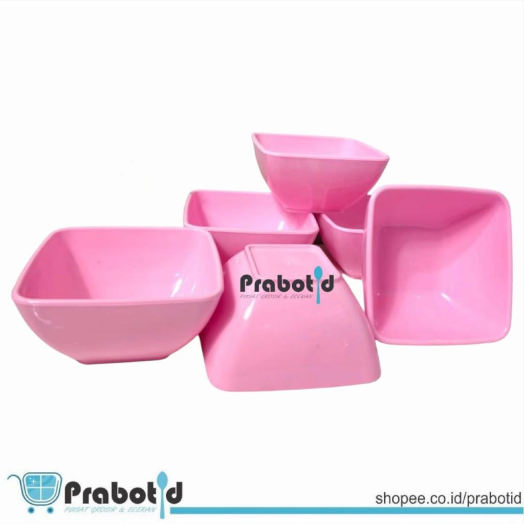 PRABOTID MANGKOK MELAMIN KOTAK / MANGKOK SEMI MELAMIN SEGI / MANGKOK BAKSO / MANGKOK MIE