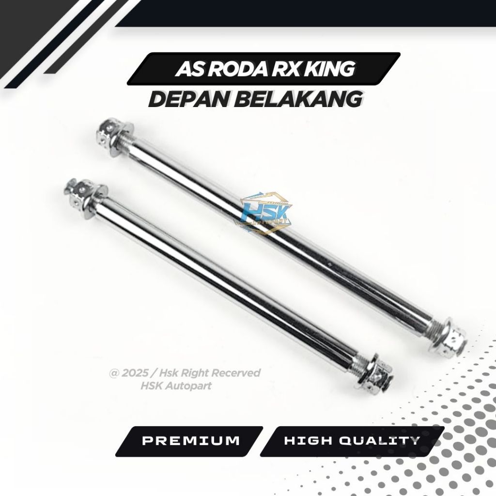 As Roda RX KING Depan Arem Standar Belakang Mur Stainless CNC Set Ass Roda RX King RXK Probolt