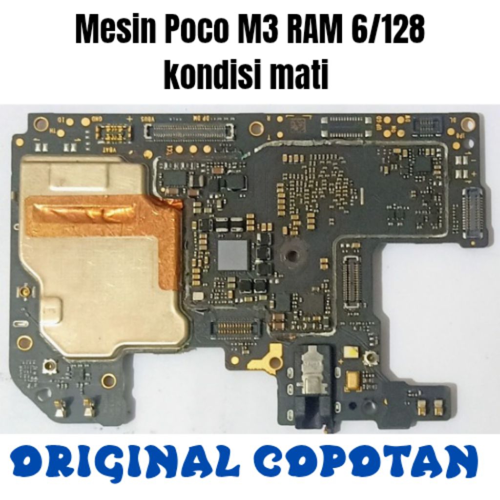 Mesin Poco M3 RAM 6/128 kondisi mati untuk kanibal original copotan