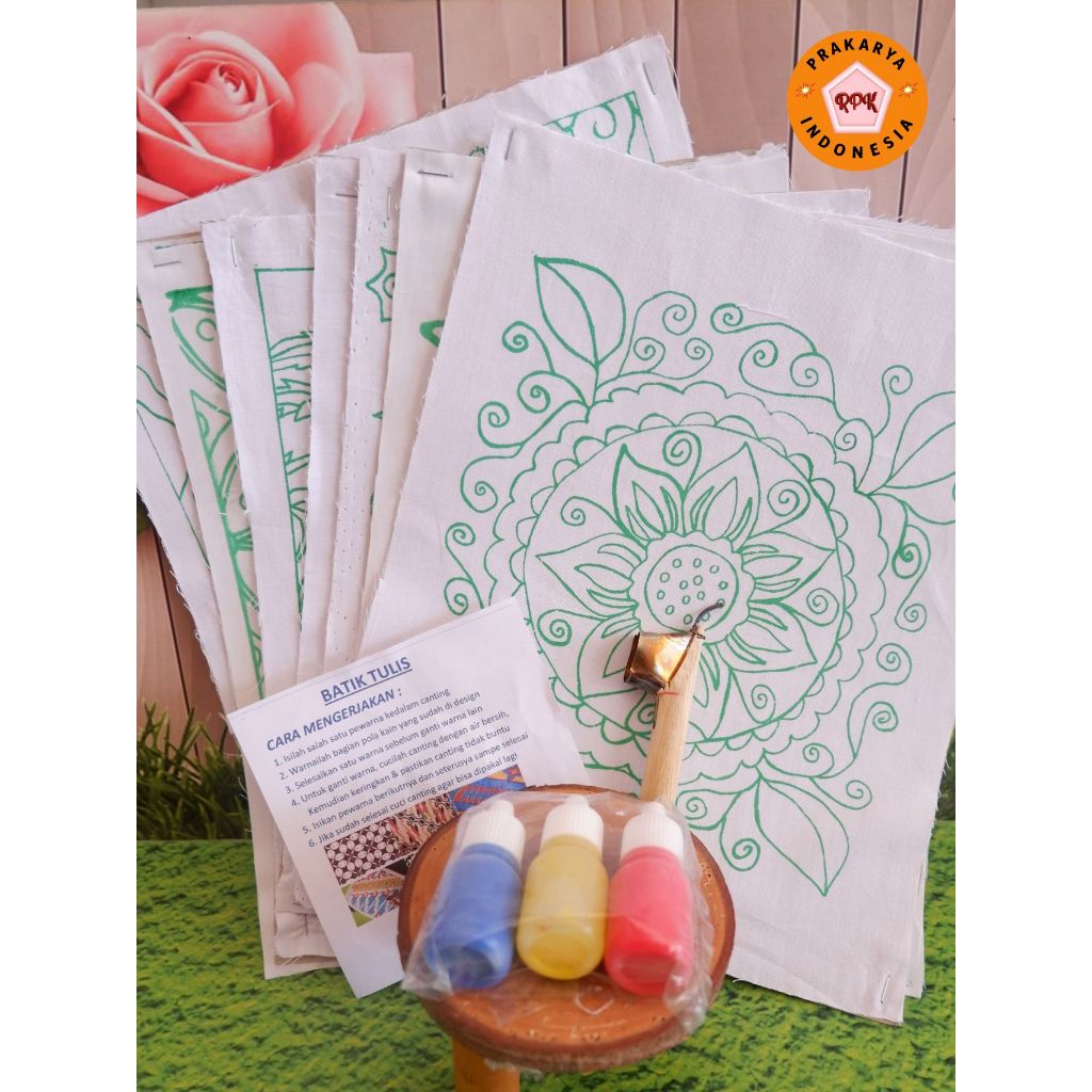 

Paket alat batik kain dilapisi kertas bahan kerajinan tangan