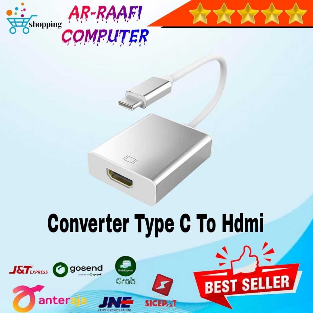 TYPE C TO HDMI | CONVERTER ADAPTER TIPE C TO HDMI | TYPE C MALE TO HDMI FEMALE