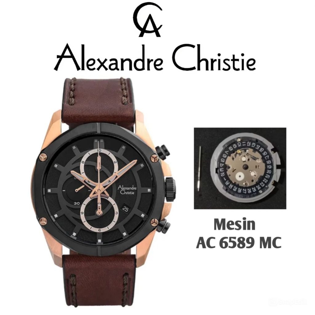 Mesin Original untuk Jam Tangan Alexandre Christie Type AC 6589 MC