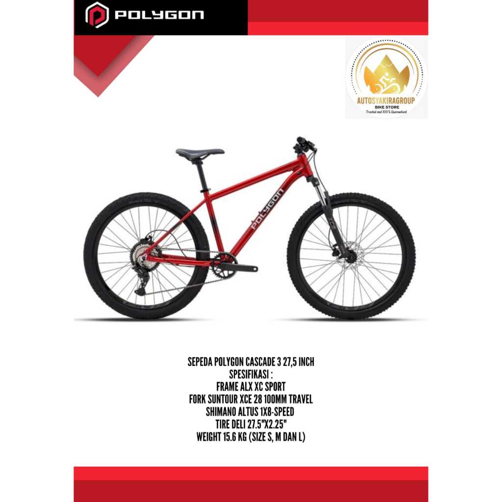 Polygon Sepeda Cascade 3 RED NEW 27,5 inch