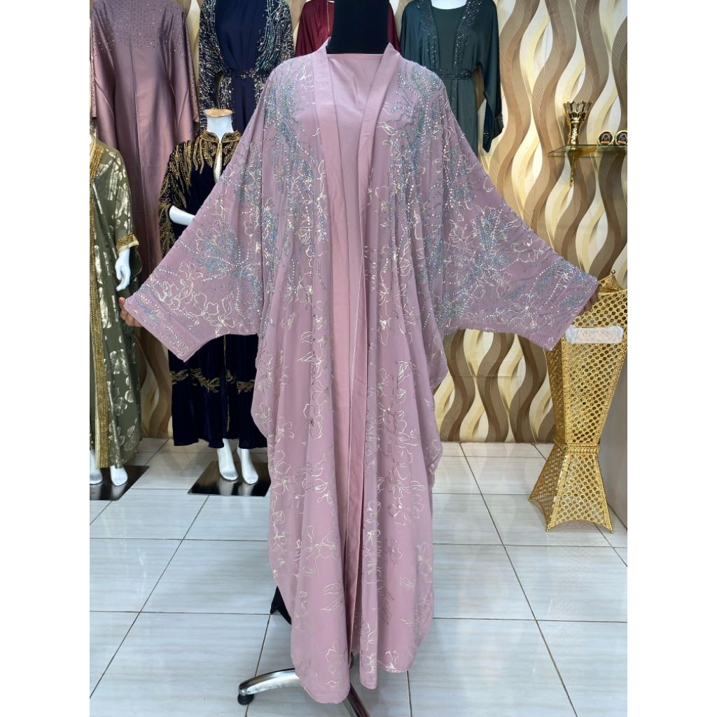 Abaya Dubai Inner Outer New Model Outer Kaftan/Kelelawar