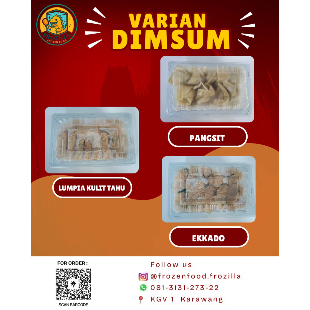 

DIMSUM VARIAN LUMPIA KULIT TAHU, EKKADO, WONTON