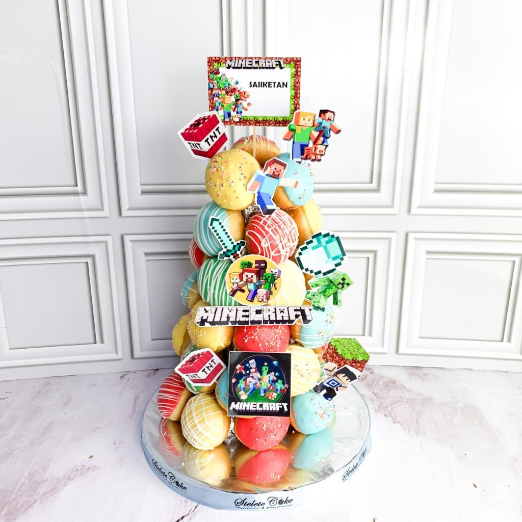 

Donat/Donat Ulang Tahun/Donat Birthday/Donat Tower Tema Minecraft/Donat Birthday Jakarta