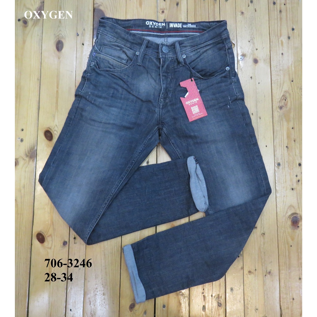 CELANA JEANS/DENIM PANJANG PRIA SLIM FIT BRAND ORI MEREK OXYGEN ART : 706-3246 PRICE Rp.648.900