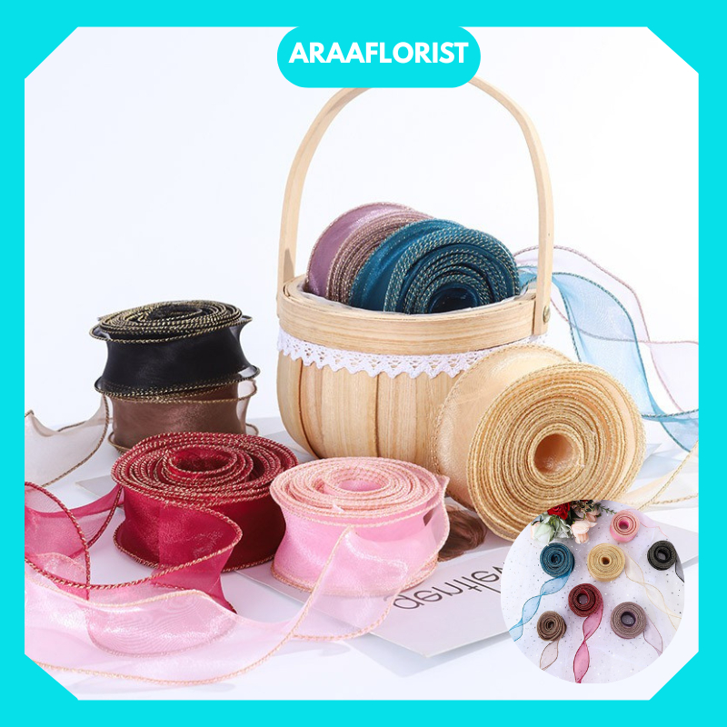 

PITA BUKET BUNGA DEKORASI / PITA PREMIUM ROLL ORGANZA PT04