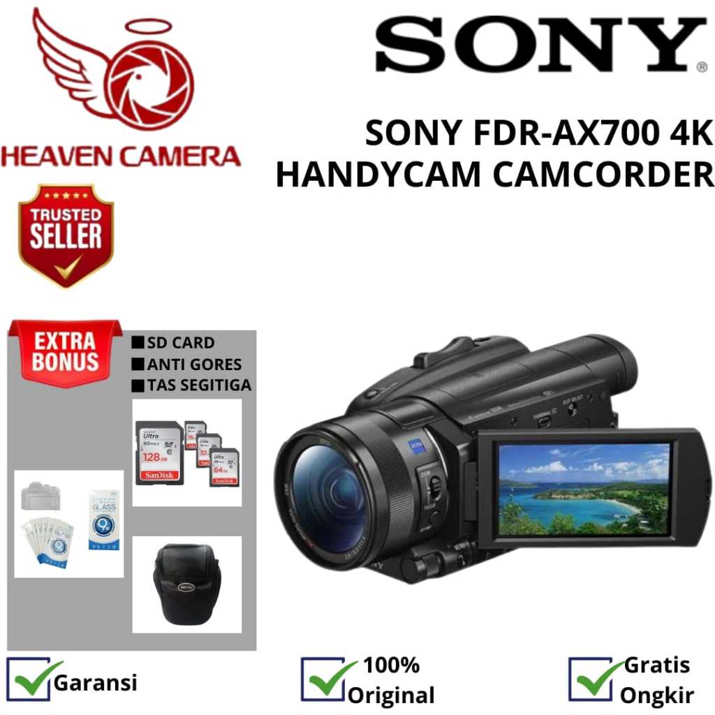 SONY FDR-AX700 4K CAMCORDER / CAMCORDER SONY FDR-AX700 / SONY AX700