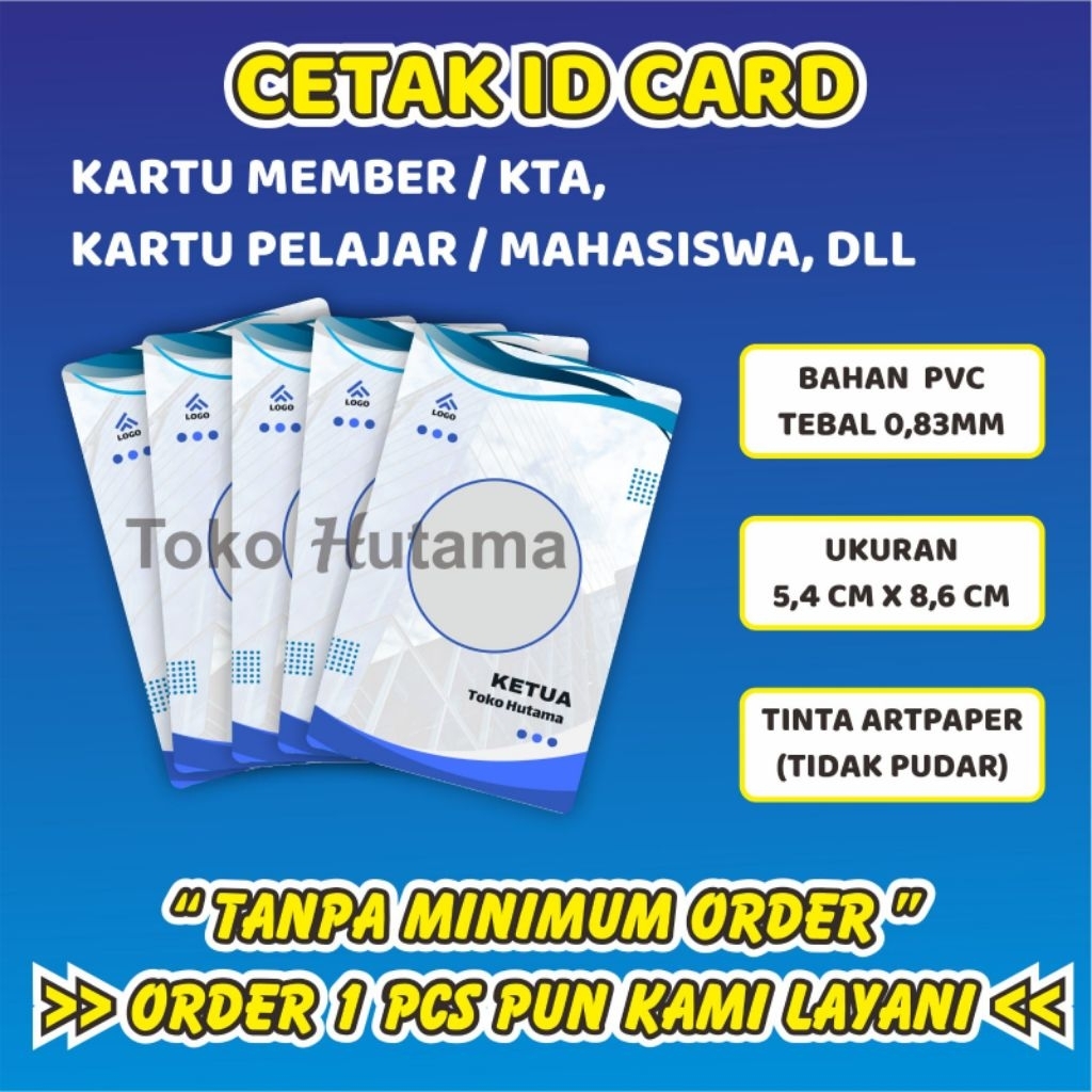 

Cetak Id Card PVC Tebal, Murah, Awet dan Tidak Pudar