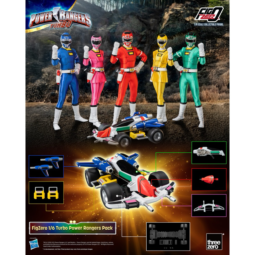 Threezero 3Z0818 FigZero 1/6 Power Rangers Turbo : Turbo Power Rangers Pack (Set of 5)
