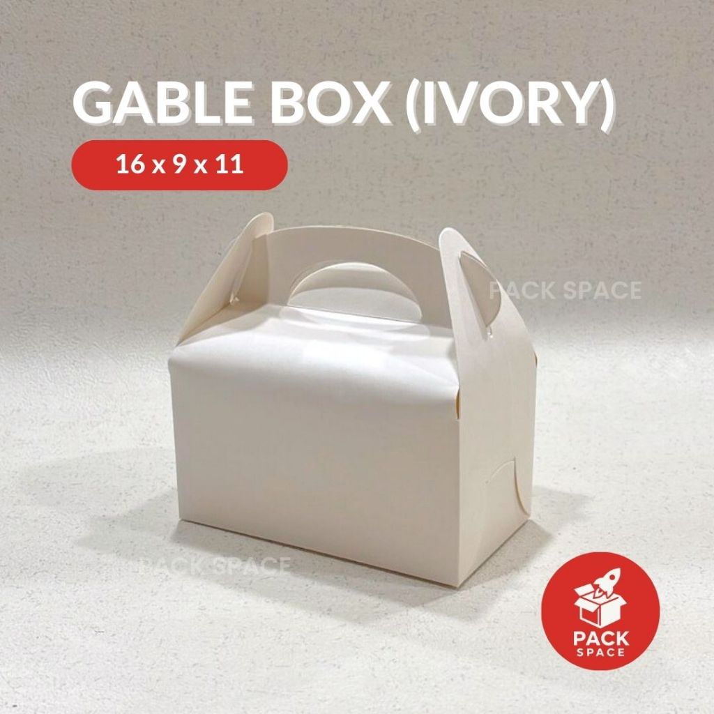

Gable Box Ivory 16x9x11 cm Gable box tas jinjing box hampers box snack tas souvenir