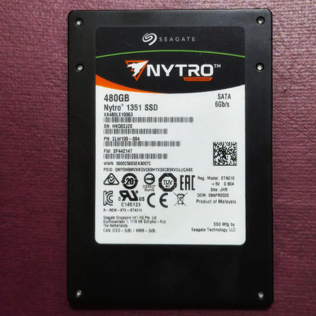 SSD SATA SEAGATE NYTRO 480GB Sentinel 99%