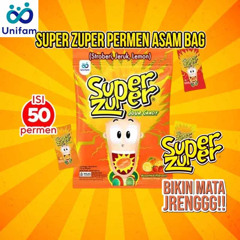 

Permen Asam SUPER ZUPER Isi 50 Pcs