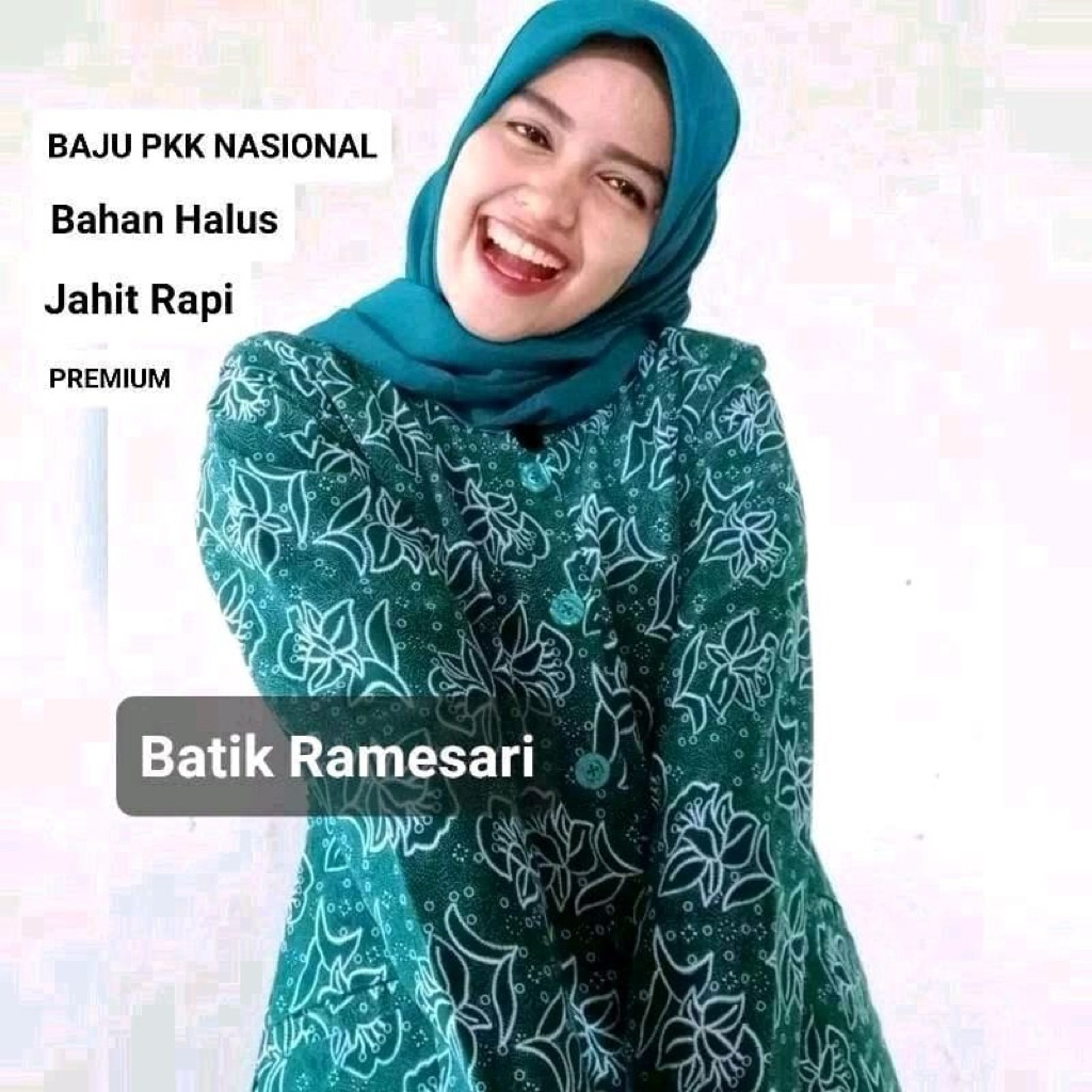 Seragam Batik PKK Nasional Wanita Warna Hijau Tosca Lapis Furing Premium | Seragam PKK Nasional Wani