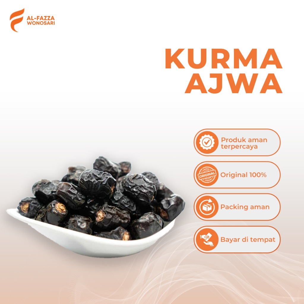 

Kurma Ajwa Nabi Madinah 1kg Premium asli 100% Manis Legit, Fresh Quality