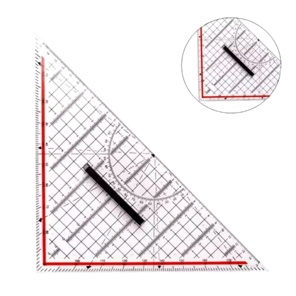

MOR 2332.100 GEOMETRY RULER PENGGARIS MOBIUS+RUPERT PRECISION TRIANGLE TECHNIC RULER SEGITIGA DENGAN PEGANGAN