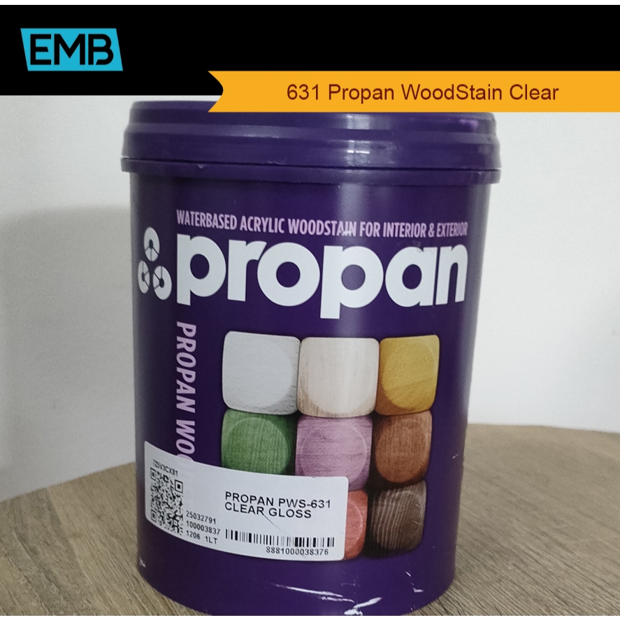 Propan cat Water Based 1KG Ws631 Wood Stain Vernis Gloss / Doff Woodstain WaterBased kayu pintu Kuse