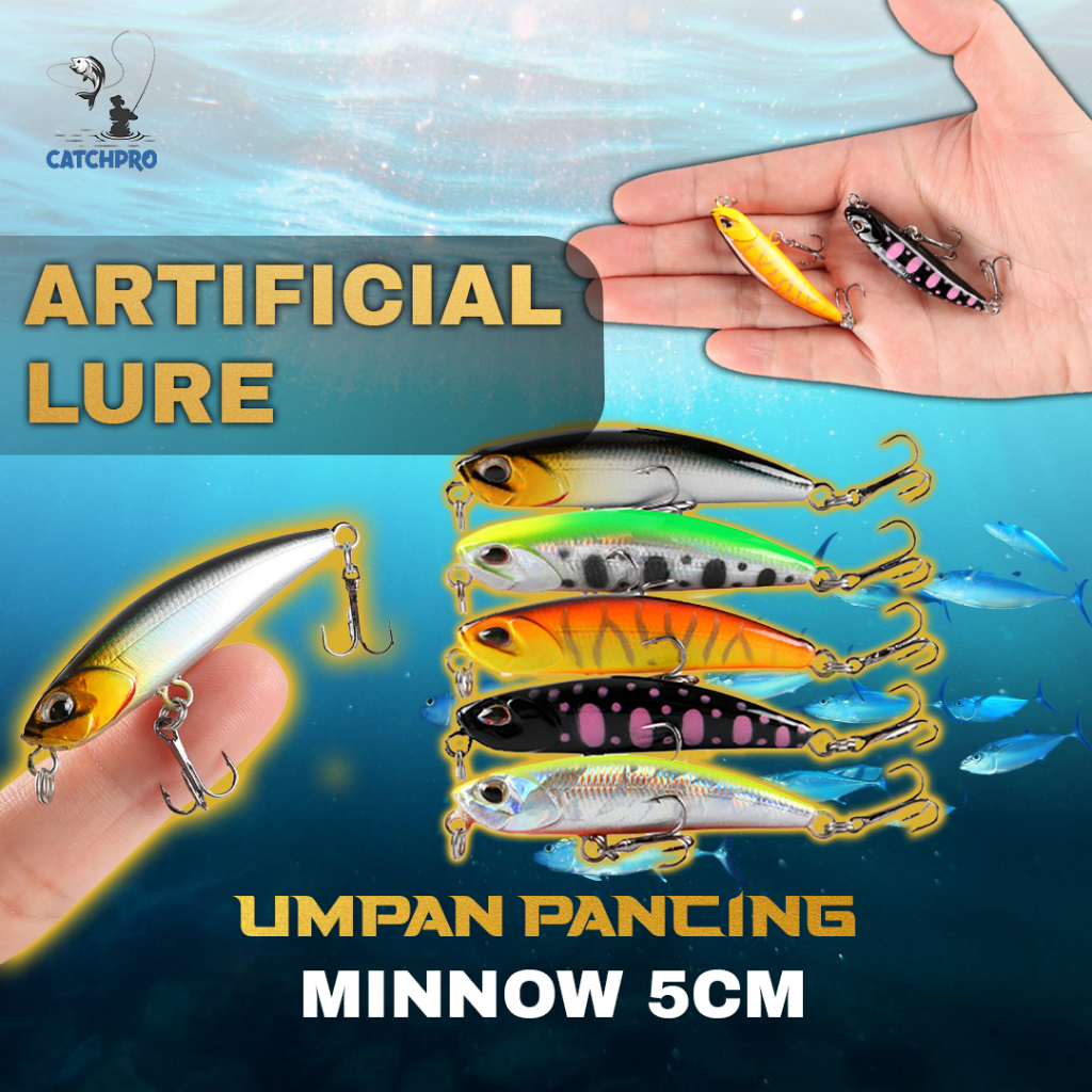 Umpan Pancing Mini Sinking Pencil 5.5CM 4.5G | Lure Jitu Ikan Mas, Gabus, Nila, Kerapu, Mujair, Sung