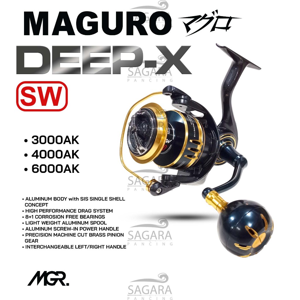 Reel Maguro Deep-X SW | Reel Jigging | Reel Dasaran | Sudah Power Handle