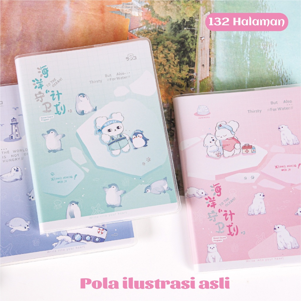 

Ocean Guard Plan Series Glue Cover Book Menebal 132 Halaman-Pemahaman Tinta Tahan Air Dan Notebook Sampul Anti-Pewarnaan Mahasiswa Daily Class Notebook