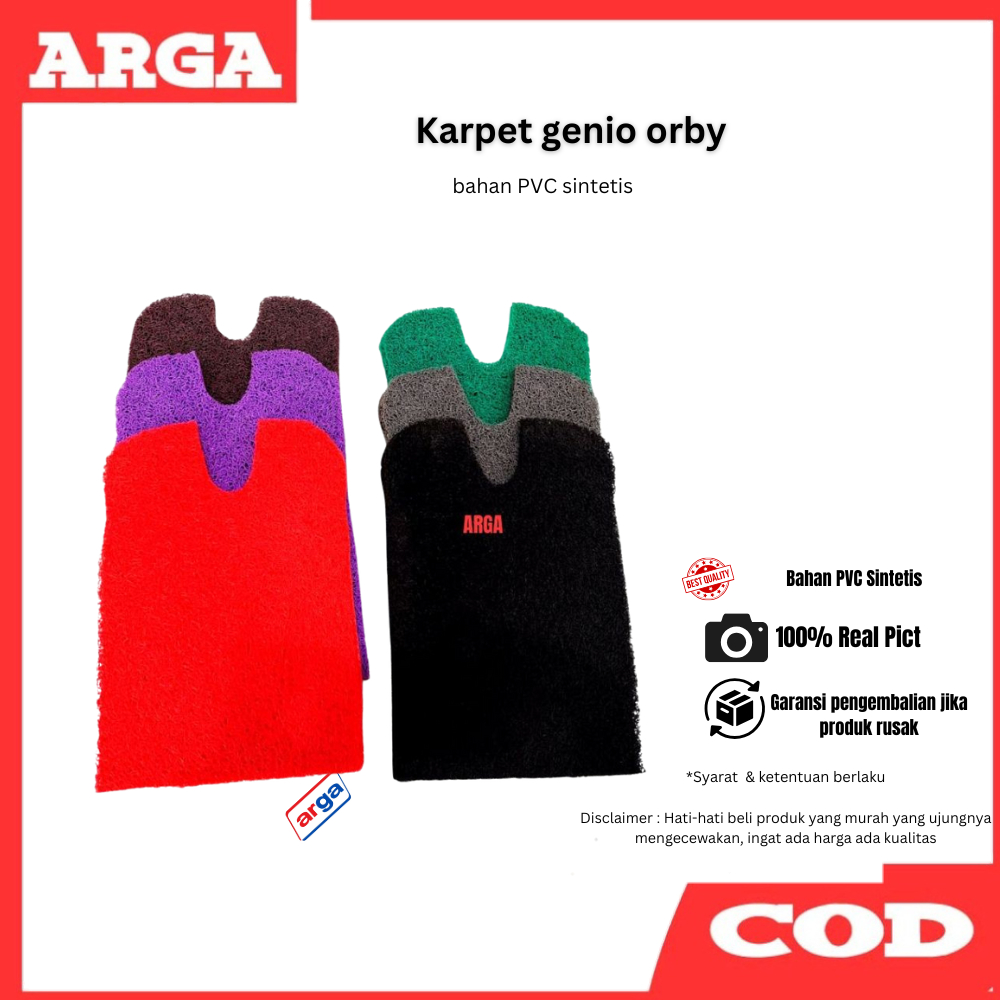 Karpet sepeda motor listrik Genio Orby Bahan PVC Sintetis