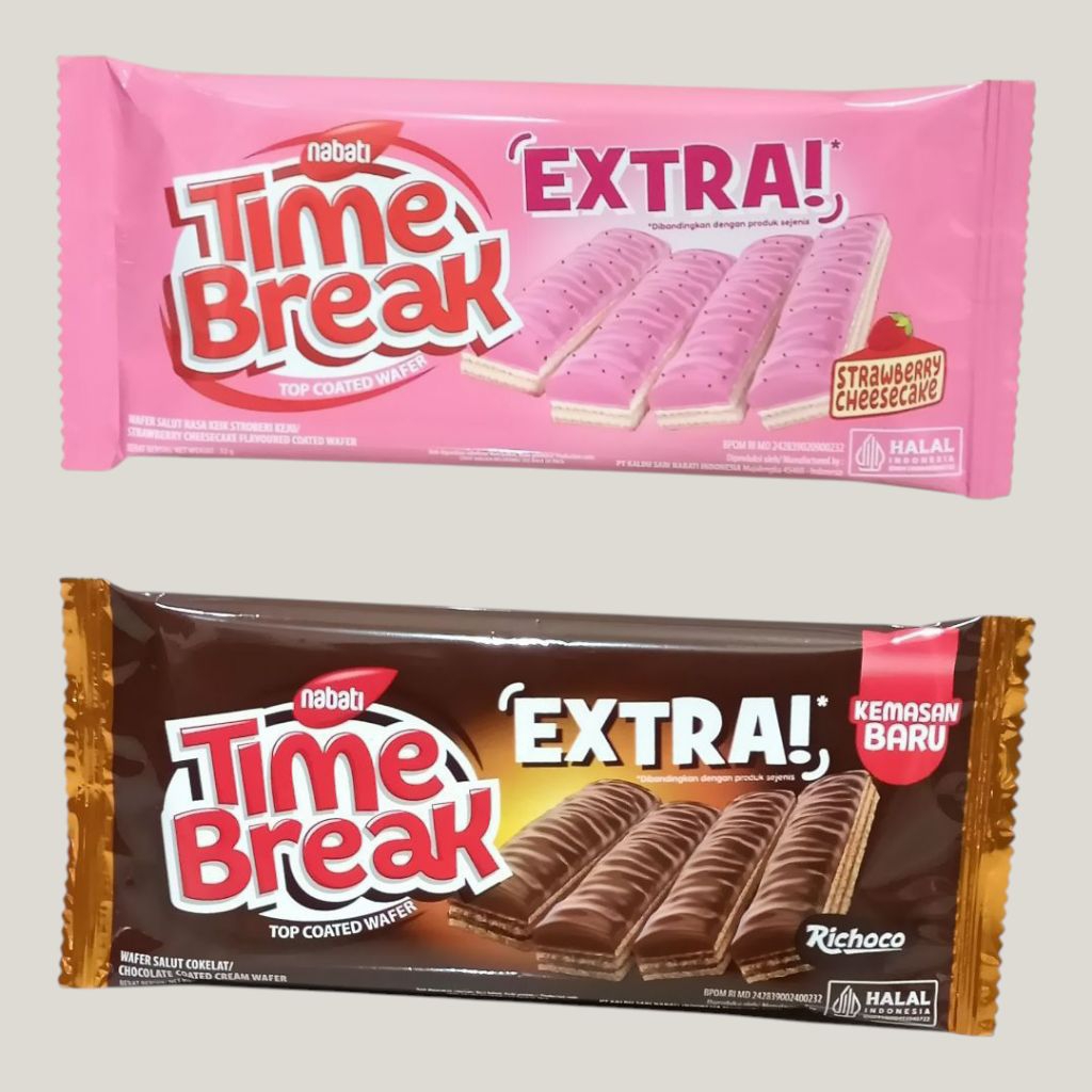 

Nabati TIME BREAK JUMBO Wafer Coklat, Kelapa & Strawberry 32 gr [10 pcs/box]