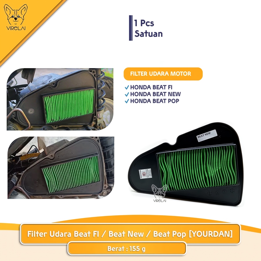 Filter Udara BEAT FI / BEAT NEW / BEAT POP / BEAT STREET / Scoopy FI NEW / Scoopy ESP / BEAT ESP / V