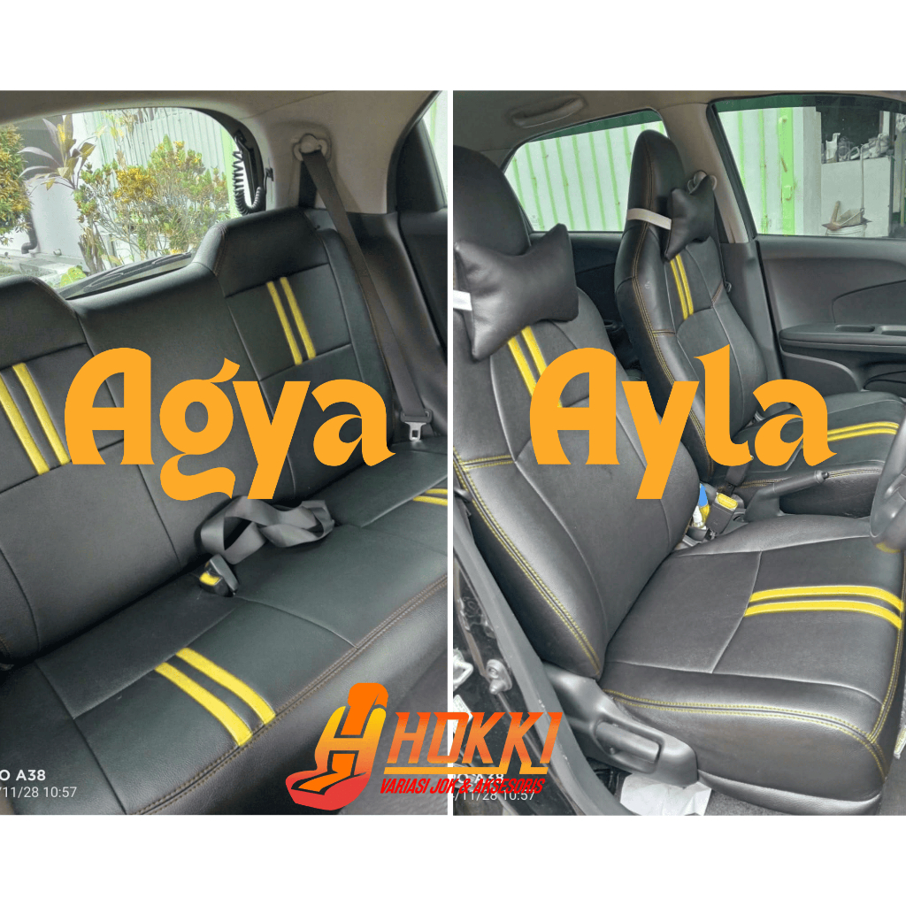 Sarung Jok Mobil Ayla Dan AgyaICover Jok Mobil Ayla Dan Agya 2023 up  (2 Baris Depan dan Belakang)