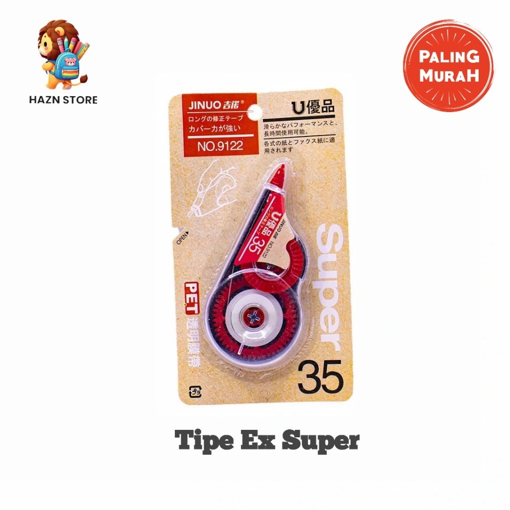 

Correction Tape Jinuo 9122 5.5M | Tip X Kertas Alat Tulis Sekolah Kantor (1 Pcs)
