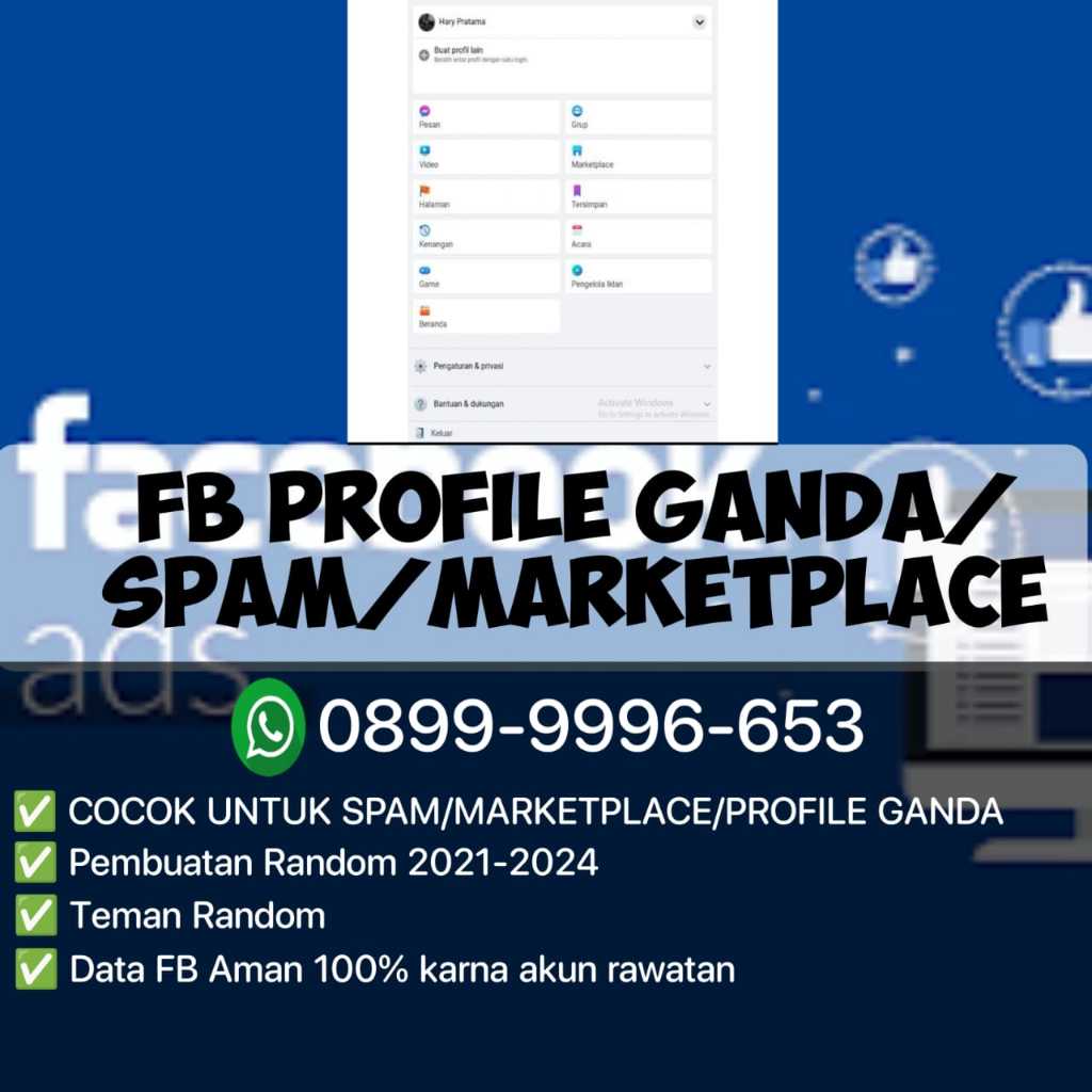 AKUN FB OLD 2010-2023 ANTI BONCOS SIAP GAS SPAM/MARKETPLACE/ADS