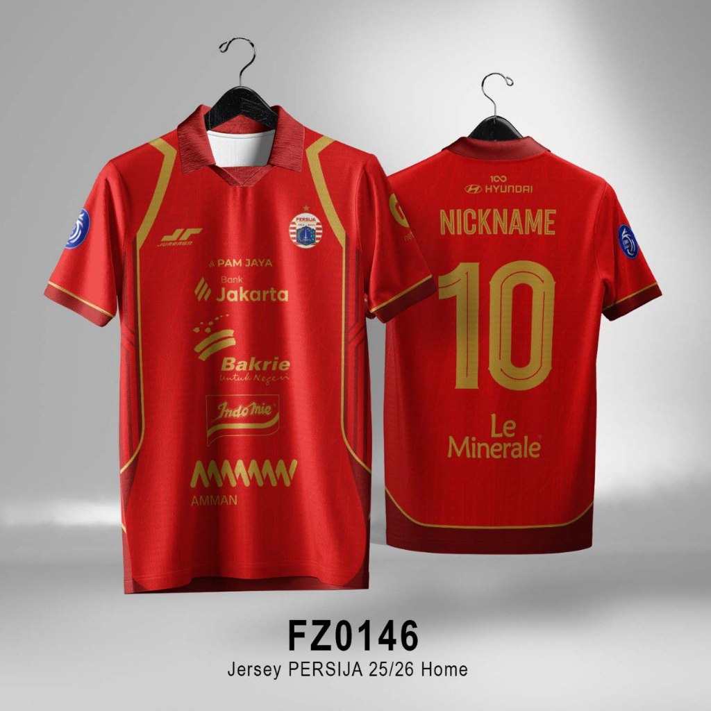 Jersey Sepak Bola Persija 25/26 Home & Away FZ0146 - FZ0147