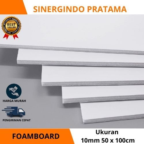 

Paper Foamboard / Foam board / Papan busa lapisan kertas / Potongan ukuran 10mm 50 x 100cm